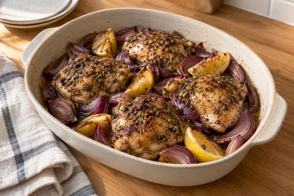 Hähnchen mit Za’atar und roten Zwiebeln: Zubereitungsschritt 4