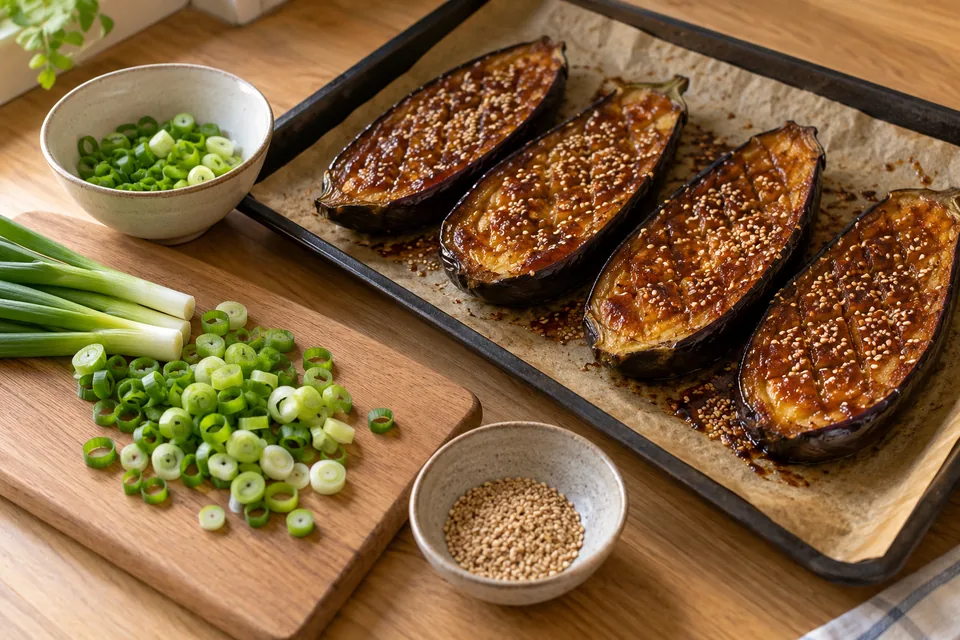 Miso-Auberginen aus dem Ofen: Zubereitungsschritt 4