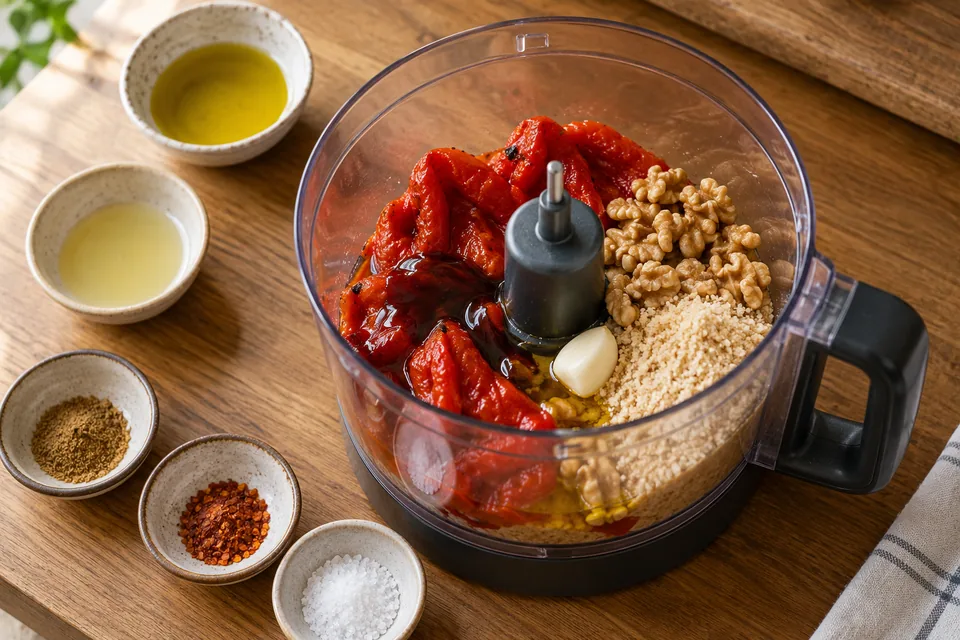 Muhammara – Paprika-Walnuss-Dip: Zubereitungsschritt 3
