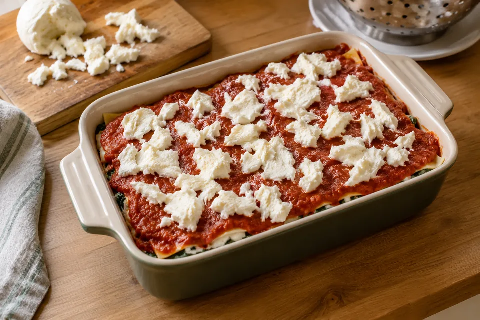 Spinat-Ricotta-Lasagne: Zubereitungsschritt 4
